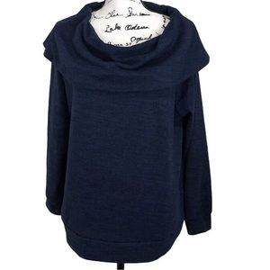 🐞DG2 Long Sleeved Cowl Neck Navy Blue Sweater